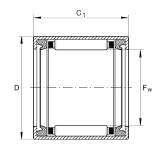 開(kāi)式?jīng)_壓外圈滾針軸承 SCE1014-PP, 雙側(cè)唇密封，根據(jù) ABMA 18.2 - 1982，英制