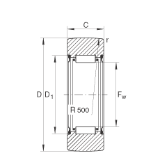 支撐型滾輪 RNA2205-2RSR, 無軸向引導(dǎo)，兩側(cè)唇密封