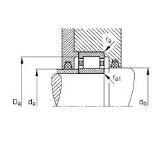 圓柱滾子軸承 NU228-E-M1, 根據(jù) DIN 5412-1 標(biāo)準(zhǔn)的主要尺寸, 非定位軸承, 可分離, 帶保持架