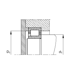 圓柱滾子軸承 NJ2326-E-M1, 根據(jù) DIN 5412-1 標(biāo)準(zhǔn)的主要尺寸, 半定位軸承, 可分離, 帶保持架