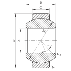 關節(jié)軸承 GE10-FO, 根據(jù) DIN ISO 12 240-1 標準，需維護