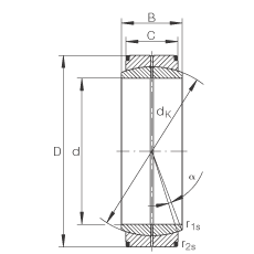 關(guān)節(jié)軸承 GE460-DO, 根據(jù) DIN ISO 12 240-1 標(biāo)準(zhǔn)，需維護