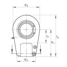 液壓桿端軸承 GIHRK70-DO, 根據(jù) DIN ISO 12 240-4 標(biāo)準(zhǔn)，帶右旋螺紋夾緊裝置，需維護(hù)