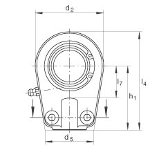 液壓桿端軸承 GIHRK35-DO, 根據(jù) DIN ISO 12 240-4 標準，帶右旋螺紋夾緊裝置，需維護