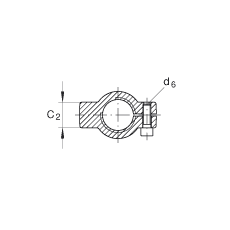 液壓桿端軸承 GIHNRK70-LO, 根據(jù) DIN ISO 12 240-4 標(biāo)準(zhǔn)，帶右旋螺紋夾緊裝置，需維護(hù)