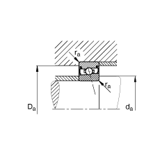 主軸軸承 HSS71904-E-T-P4S, 調(diào)節(jié)，成對安裝，接觸角 α = 25°，兩側(cè)唇密封，非接觸，限制公差