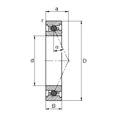 主軸軸承 HC7000-E-T-P4S, 調(diào)節(jié)，成對(duì)或單元安裝，接觸角 α = 25°，陶瓷球，限制公差