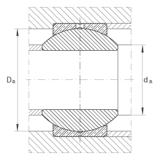 關節(jié)軸承 GE20-PB, 根據(jù) DIN ISO 12 240-1 標準，尺寸系列 K，需維護