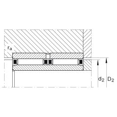 滾針軸承 NAO30X45X26-ZW-ASR1, 無擋邊，雙列