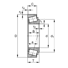 圓錐滾子軸承 K567-563, 英制尺寸，可分離，調(diào)節(jié)或成對